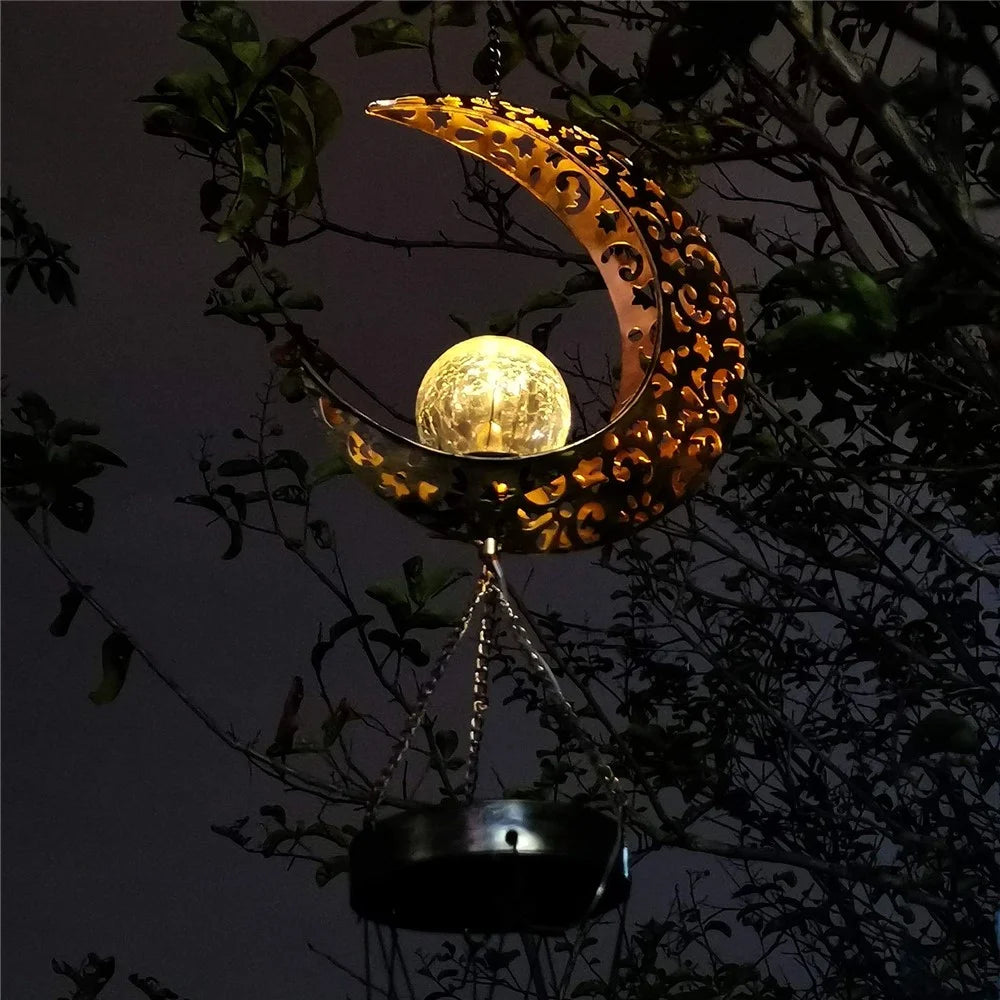 Balcony Wind Chimes Outdoor Yard Solar Lights Birthday Gift Hanging Decoration Lamps - 6