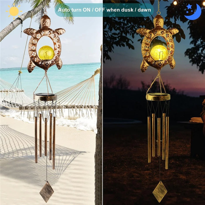 Hanging Decoration Lamps Balcony Wind Chimes Outdoor Yard Solar Lights Birthday Gift - 2