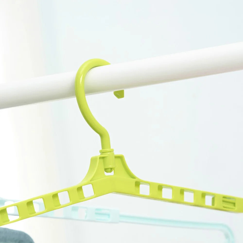 YM-155 100PCS Clothing Hangers Stretchable Foldable Design Closet Clothes Quilt Cover Hangers - Green - 4