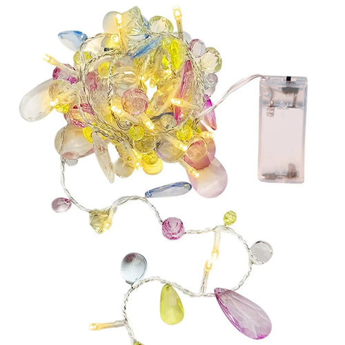 1.5m 10-LED Gemstone String Light Battery Powered Romantic Bedroom Decorative Lamp - 1