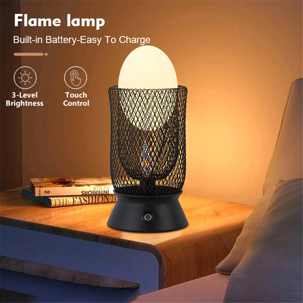 Sphere Rechargeable Bedroom Table Lamp Iron Art Outdoor Camping Atmosphere Light - 2