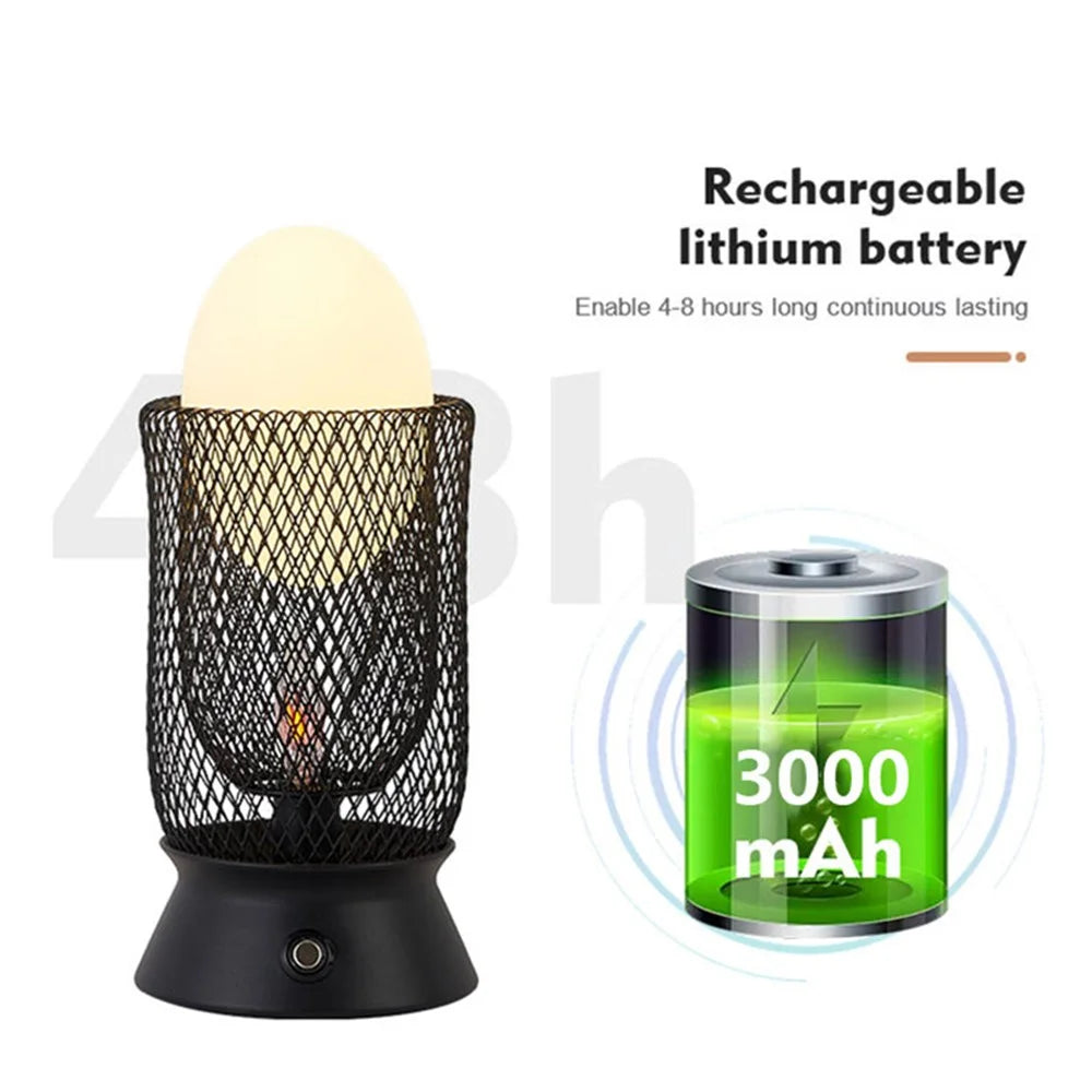 Sphere Rechargeable Bedroom Table Lamp Iron Art Outdoor Camping Atmosphere Light - 7
