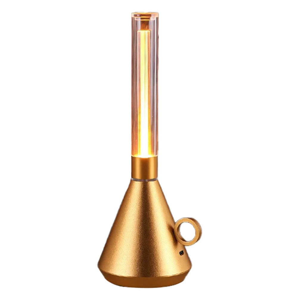 Vintage Kerosene Lamp Table Lamp Dimmable Portable Night Light for Bar Cafe - Gold - 1