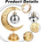 Holiday Decoration LED Table Lamp Iron Art Hollow Moon Disco Ball Desktop Light - 2