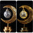 Holiday Decoration LED Table Lamp Iron Art Hollow Moon Disco Ball Desktop Light - 5