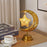 Holiday Decoration LED Table Lamp Vines Star Iron Art Hollow Moon Desktop Light - 6