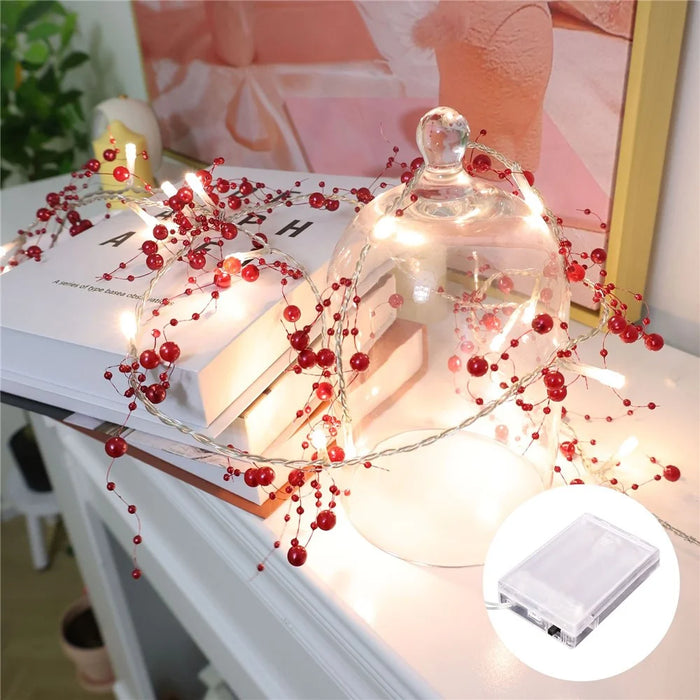 3m 30-LED Beads Design String Light Festival Christmas Home Decorative Light - Red Beads - 1