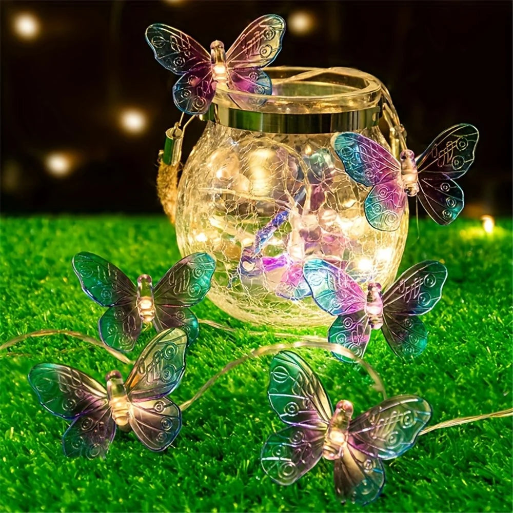 2m 10-LED Butterfly String Light Romantic Festival Wedding Decorative Lamp, Constant Light - Purple - 4