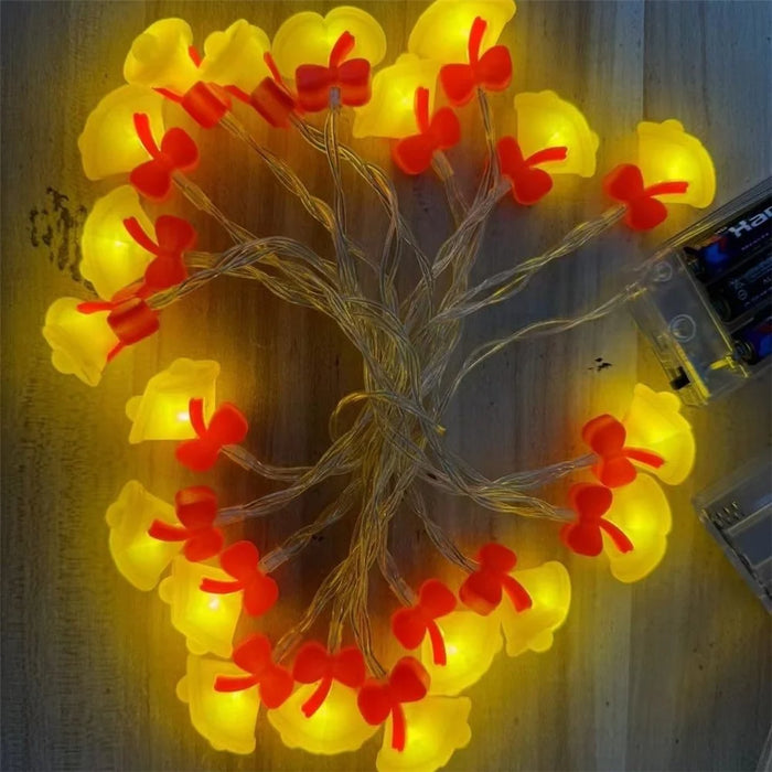 2m 10-LED String Light Christmas Style Xmas Festival Decorative Lamp, Constant Light - Bell - 2