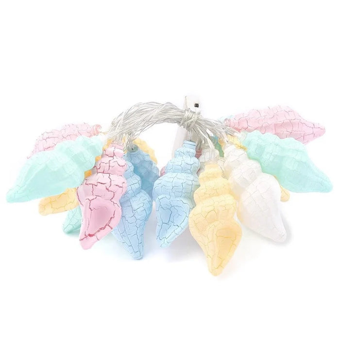 2m 10-LED Conch Shape Decorative String Light Home Party Ambient Night Lamp, Constant Light - 2