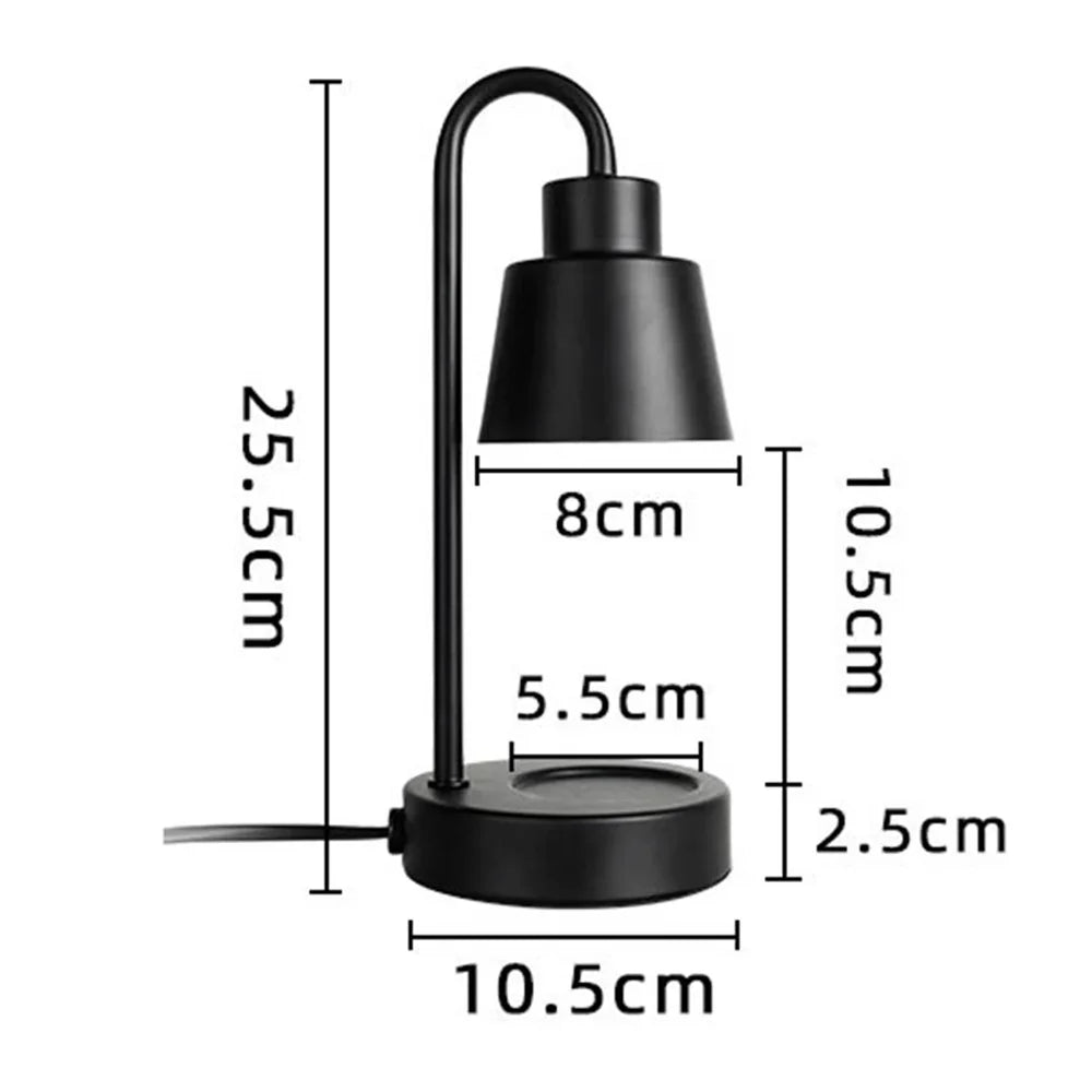Electric Wax Warmer Candle Melt Lamp Dimmable Night Light Aromatherapy Table Lamp - Black / EU Plug - 4