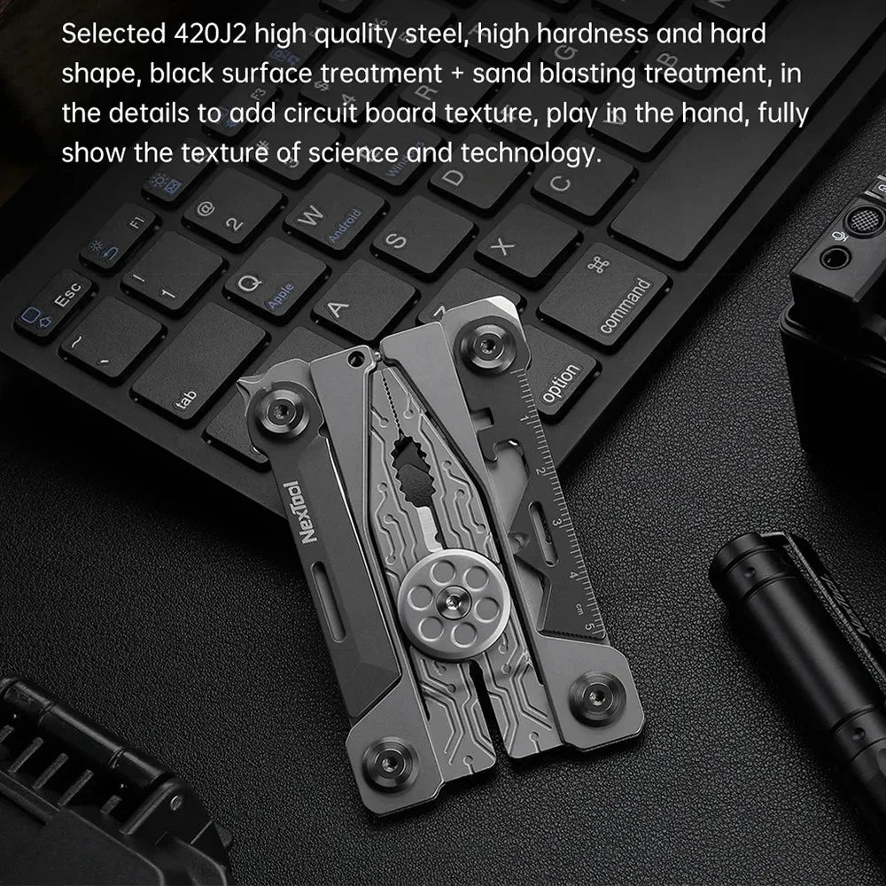 XIAOMIYOUPIN NEXTOOL NE20182 Silver Blade EDC Tool Outdoor 14-in-1 420J2 Stainless Steel Multifunction Tool - 3