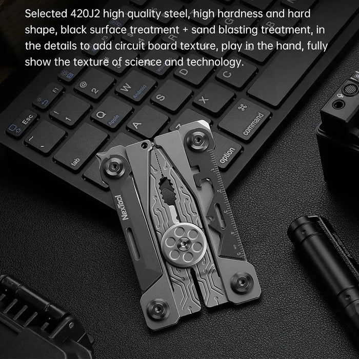 XIAOMIYOUPIN NEXTOOL NE20182 Silver Blade EDC Tool Outdoor 14-in-1 420J2 Stainless Steel Multifunction Tool - 3