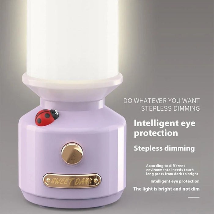 ZM1616 Ladybug Design Rechargeable Outdoor Camping Tent Lantern Lamp Home Bedside LED Night Light - Green - 3
