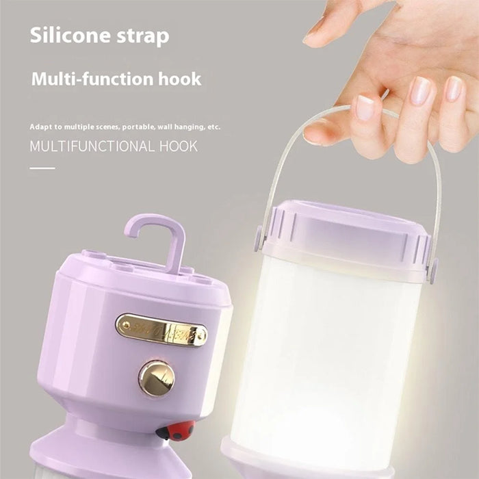 ZM1616 Ladybug Design Rechargeable Outdoor Camping Tent Lantern Lamp Home Bedside LED Night Light - Green - 5