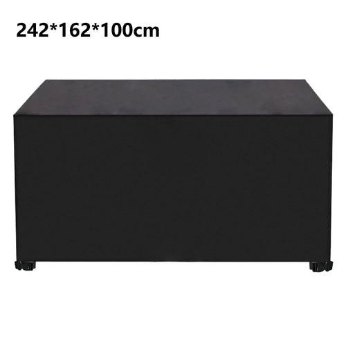 242x162x100cm Waterproof 420D Oxford Cloth Dust Cover Anti-UV Outdoor Garden Furniture Cover - Black - 1