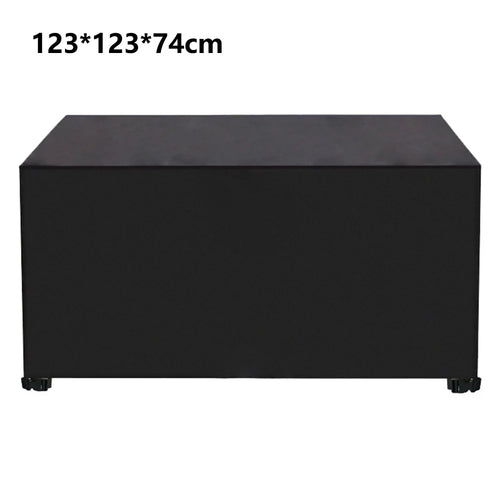 123x123x74cm Waterproof 420D Oxford Cloth Dust Cover Anti-UV Outdoor Garden Furniture Cover - Black - 1