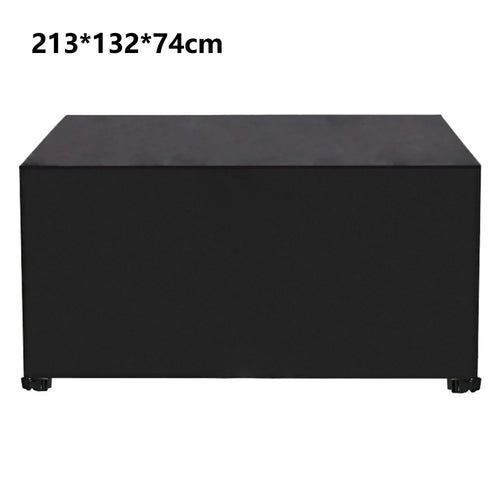 213x132x74cm Waterproof 420D Oxford Cloth Dust Cover Anti-UV Outdoor Garden Furniture Cover - Black - 1
