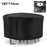 185x110cm Anti-UV 210D Oxford Cloth Outdoor Garden Round Furniture Dust Cover with Drawstring - 1