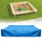 200x200x20cm 210D Oxford Cloth Sandpit Cover Square Pool Cover with Drawstring Sandbox Cover - Blue - 2