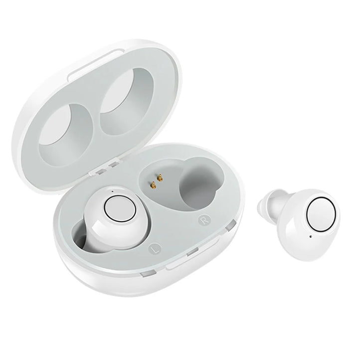 A39 TWS Hearing Aids for Seniors, Rechargeable Noise Cancelling Earbuds Gifts for Elder - White - 1