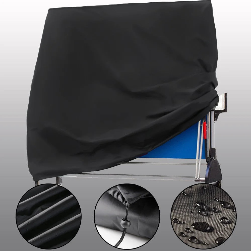 210D Oxford Cloth Table Tennis Table Cover Waterproof Ping Pong Table Cover for Outdoor and Indoor, 165x70x185cm - 4