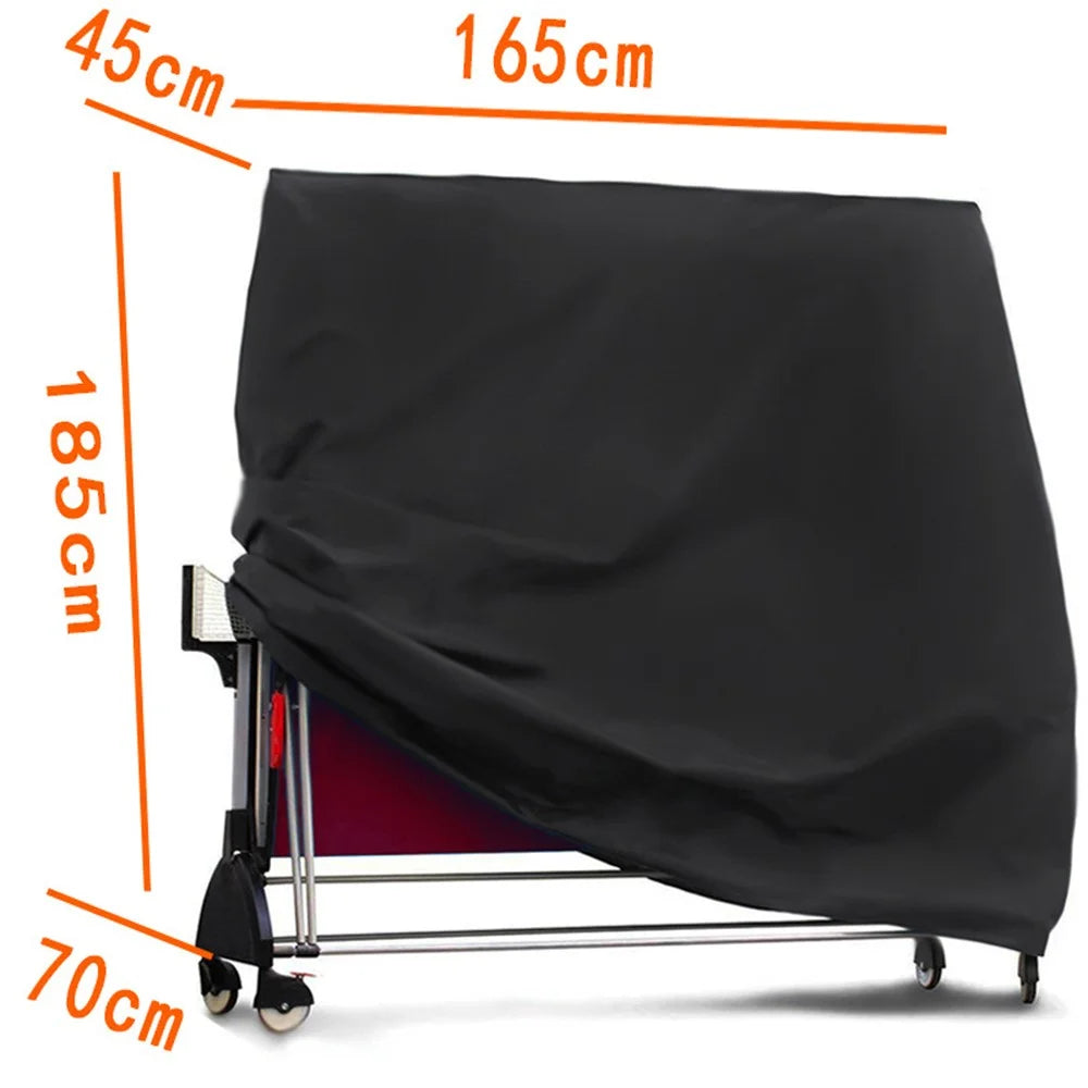 210D Oxford Cloth Table Tennis Table Cover Waterproof Ping Pong Table Cover for Outdoor and Indoor, 165x70x185cm - 5
