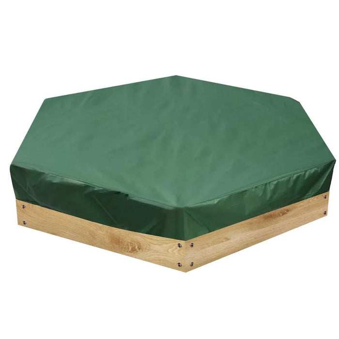 140x110x20cm 210D Oxford Cloth Sandpit Cover Hexagonal Pool Cover with Drawstring Sandbox Cover - 1