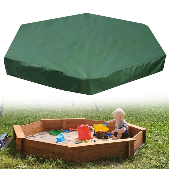 140x110x20cm 210D Oxford Cloth Sandpit Cover Hexagonal Pool Cover with Drawstring Sandbox Cover - 4