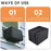 64.8x52.1x45.7cm 600D Oxford Cloth Air Conditioner Cover Outside Window AC Unit Protective Cover - 7