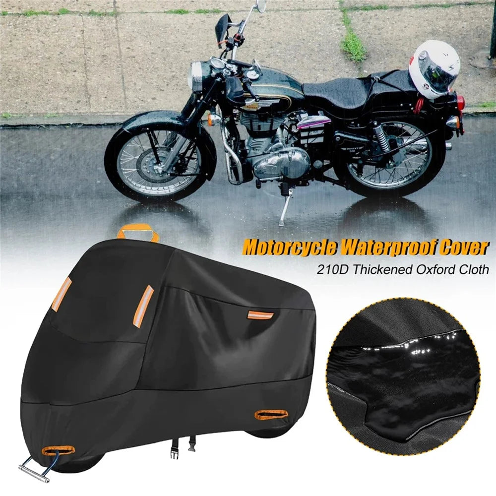 XXXL: 265x105x125cm Motorcycle 210D Oxford Cloth Cover Sun-Proof Rain-Proof Motorbike Cover Protector - 6