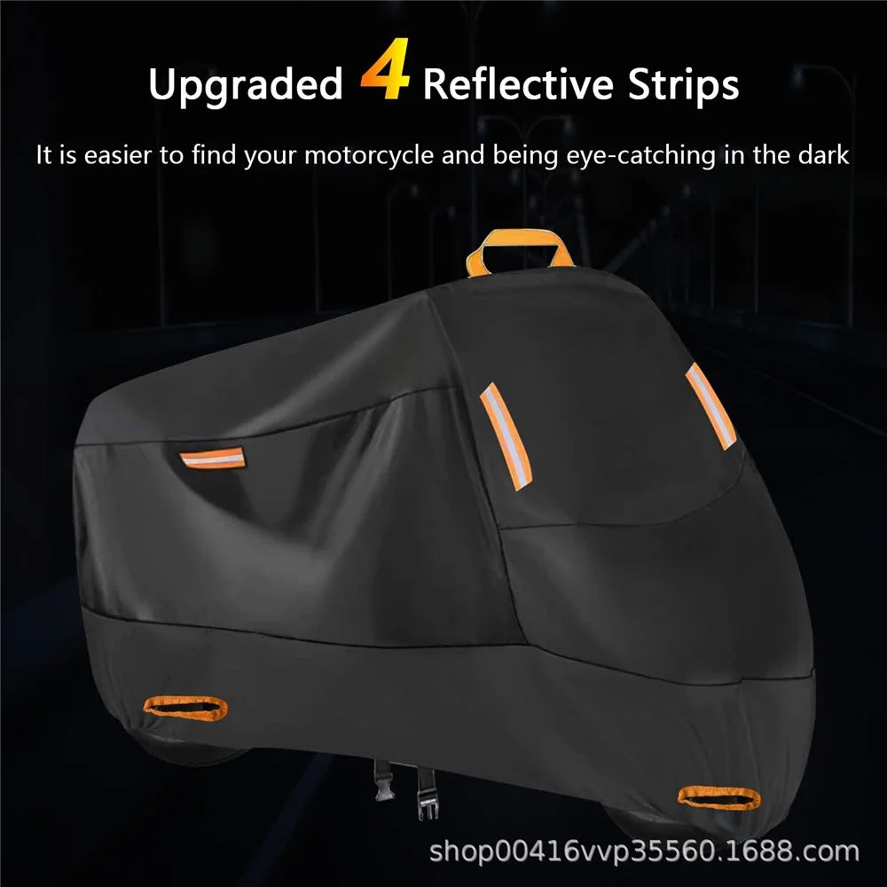 XXXL: 265x105x125cm Motorcycle 210D Oxford Cloth Cover Sun-Proof Rain-Proof Motorbike Cover Protector - 7