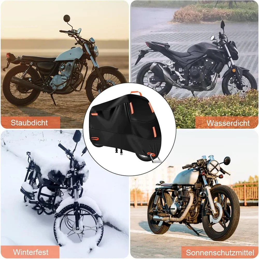 XXL: 245x105x125cm Motorcycle 210D Oxford Cloth Cover Sun-Proof Rain-Proof Motorbike Cover Protector - 4