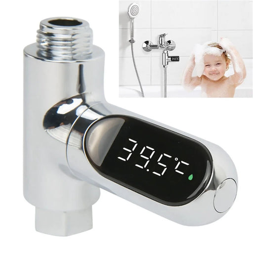 Faucet Shower Thermometer Baby Bath Water Temperature Monitor 360 Degree Rotate Fahrenheit/Celsius Thermometer - 1
