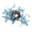 1.6m 36-Light USB Powered Blue Butterfly Rattan Strip Light Indoor Wall Decoration Atmosphere Lamp, 8 Modes with Remote Control - 1
