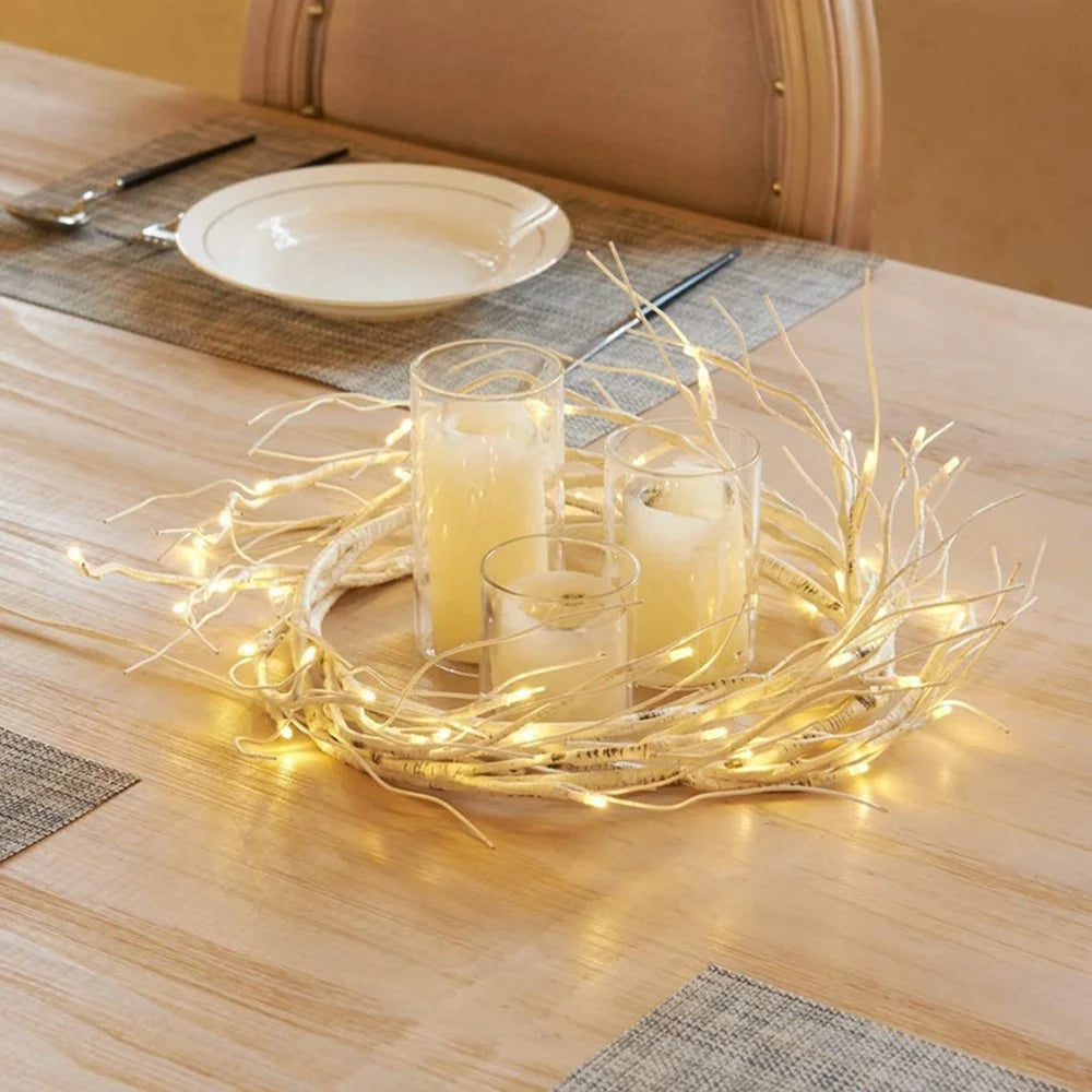 48 LED Rattan Branch Light with Remote Birch Tree Light String 8 Modes Waterproof Bendable Shape Room Decoration Art Light, 1.8M - 1