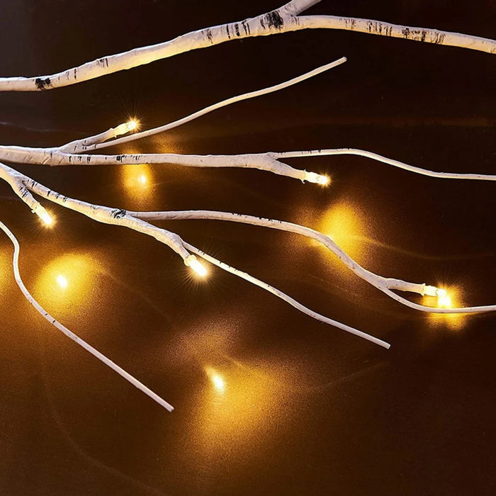 48 LED Rattan Branch Light with Remote Birch Tree Light String 8 Modes Waterproof Bendable Shape Room Decoration Art Light, 1.8M - 5