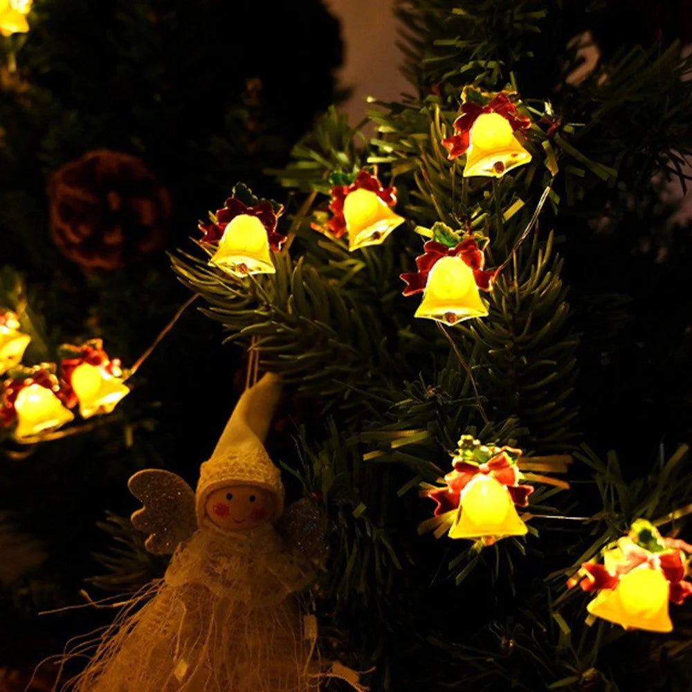 5m 50 Lights Christmas Tree Decoration Gift Light String Christmas Bell Festive Atmosphere Light String Battery Powered - 7