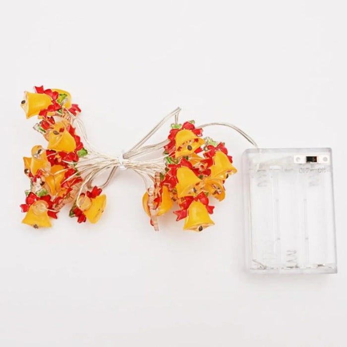2m 20 Lights Christmas Tree Decoration Gift Light String Christmas Bell Festive Atmosphere Light String Battery Powered - 2