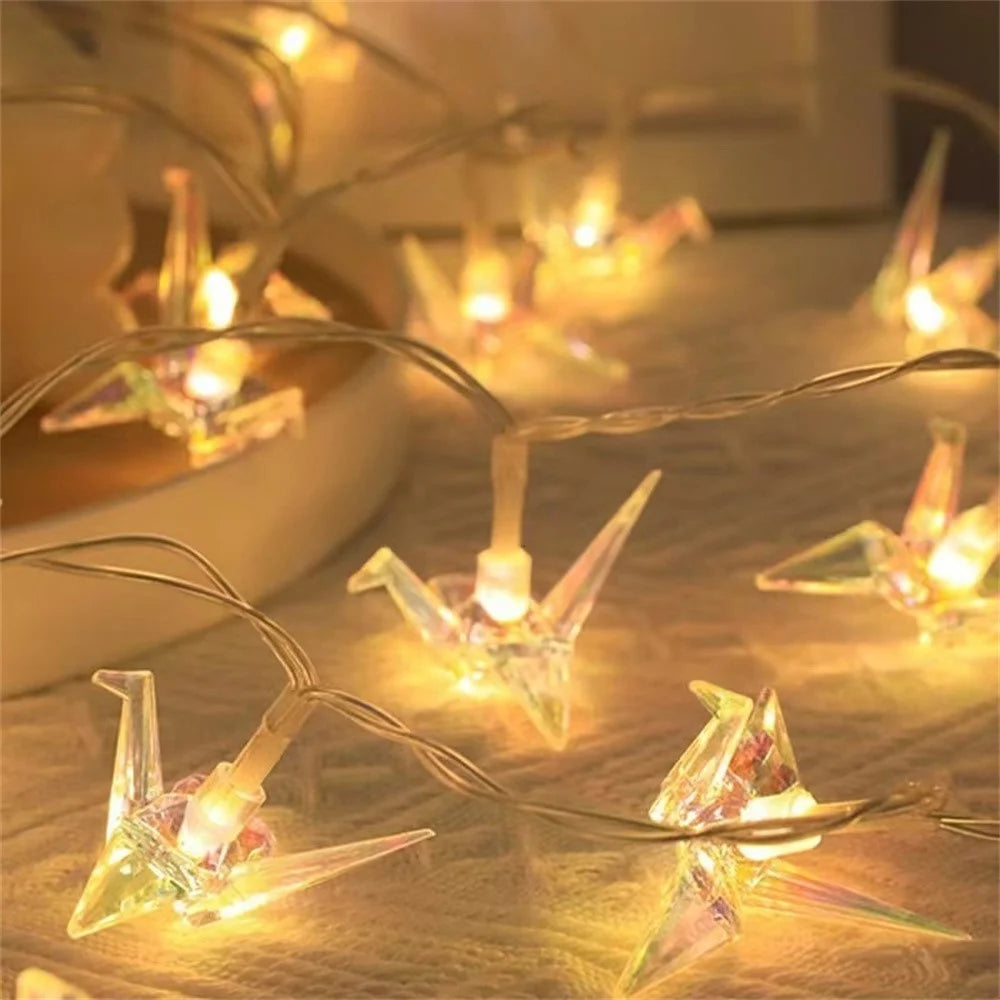 3m 20 LED Decorative String Lights Battery Operated Fairy Lights Gift for Outdoor / Indoor - Thousand Paper Crane / Warm White - 3