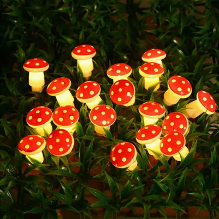 2m 20 LED Mushroom Decor Fairy Lights Battery Operated String Lights Gifts - Warm White - 3