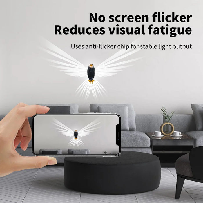 Bald Eagle Projector Lamp Remote Control LED Night Light with Timer Bedroom Decor - 3