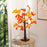 Pumpkins Fake Fall Lighted Maple Tree 24 Leds Lights Thanksgiving Decoration Artificial Tree Lights - 3