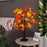 Pumpkins Fake Fall Lighted Maple Tree 24 Leds Lights Thanksgiving Decoration Artificial Tree Lights - 4