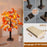 Pumpkins Fake Fall Lighted Maple Tree 24 Leds Lights Thanksgiving Decoration Artificial Tree Lights - 7