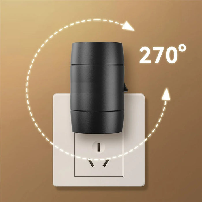 2Pcs Brightness Adjustable Light Sensing Rotatable Lamp Home Bedroom Night Light - EU Plug - 6