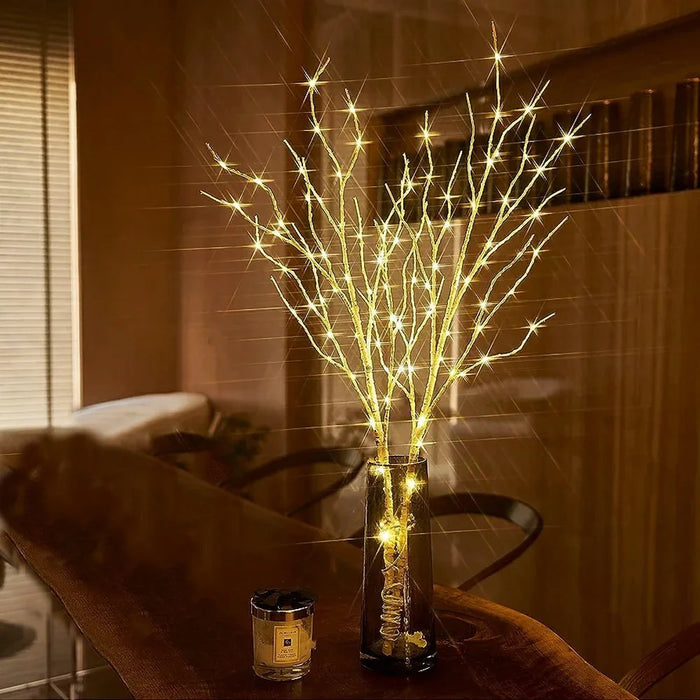 50-LED 80cm Simulation Birch Tree Branch Light Indoor Decorative Light Holiday Party Home Decor - 3
