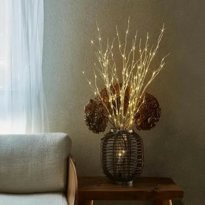 50-LED 80cm Simulation Birch Tree Branch Light Indoor Decorative Light Holiday Party Home Decor - 6
