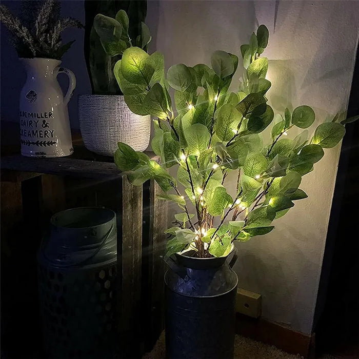 Realistic Branch Leaf Light Creative Illuminated Tree Ambient Light Home Decor - Apple Leaf Tree - 7