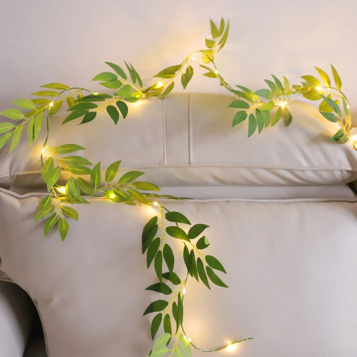 2m 20-LED Artificial Willow Vine String Light Christmas Holiday Home Decor - 2
